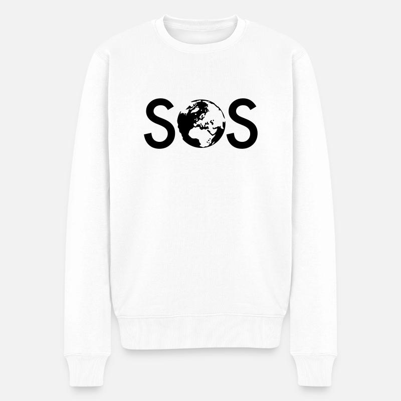 SOS - Pull Premium bio Homme - blanc