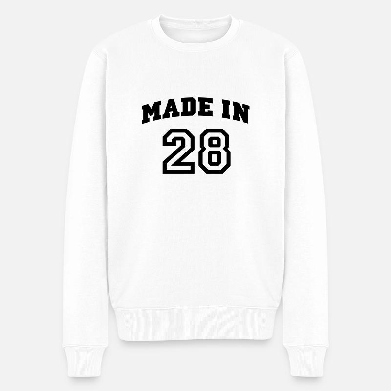 mp_madein28a - Pull Premium bio Homme - blanc