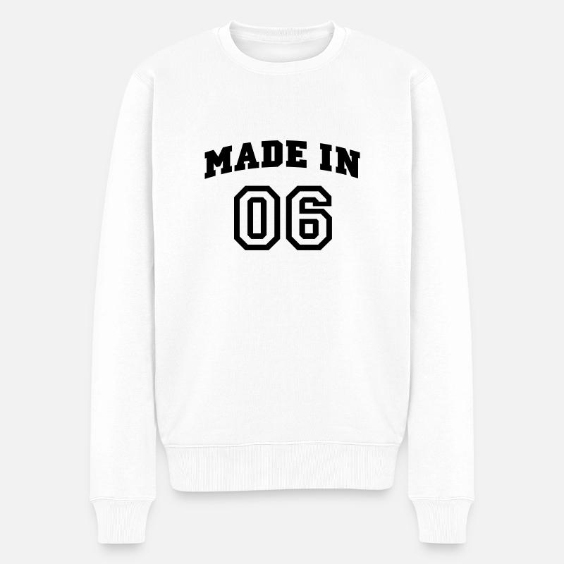 mp_madein06a - Männer Premium Bio Pullover - Weiß