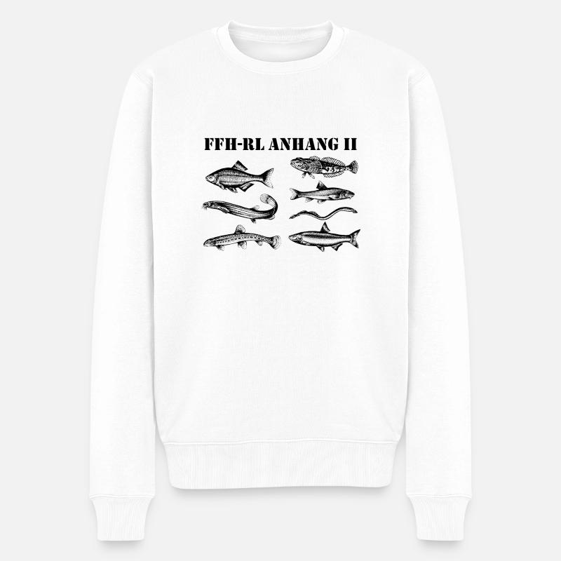 FFH-Anhang II Fische - Männer Premium Bio Pullover - Weiß