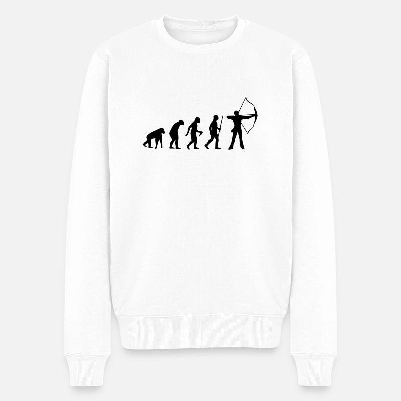 TIR À L’ARC ÉVOLUTION ! - Pull Premium bio Homme - blanc