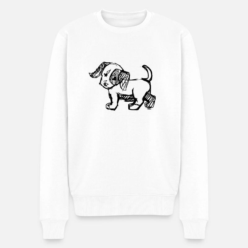 Puppy - Männer Premium Bio Pullover - Weiß