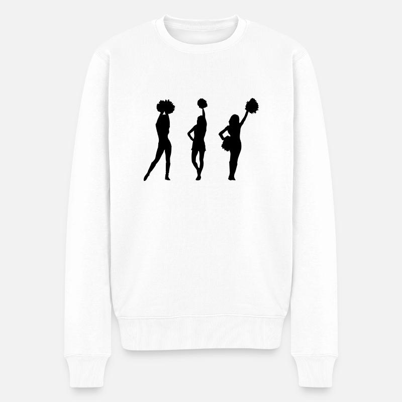 Cheerleader - Männer Premium Bio Pullover - Weiß