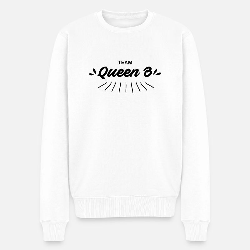 Team Queen B - Pull Premium bio Homme - blanc