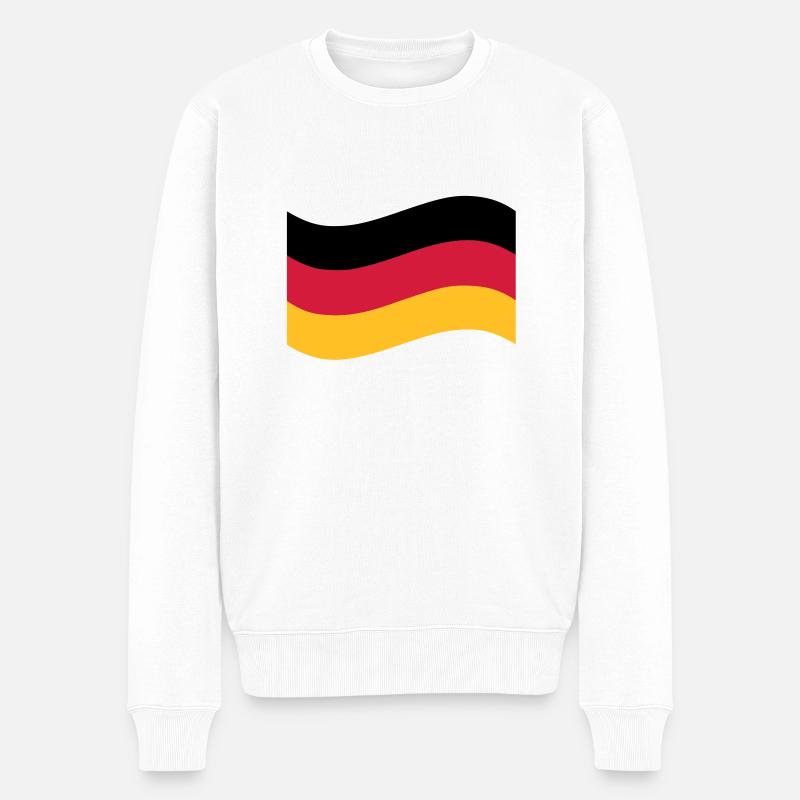 Deutschland - Männer Premium Bio Pullover - Weiß