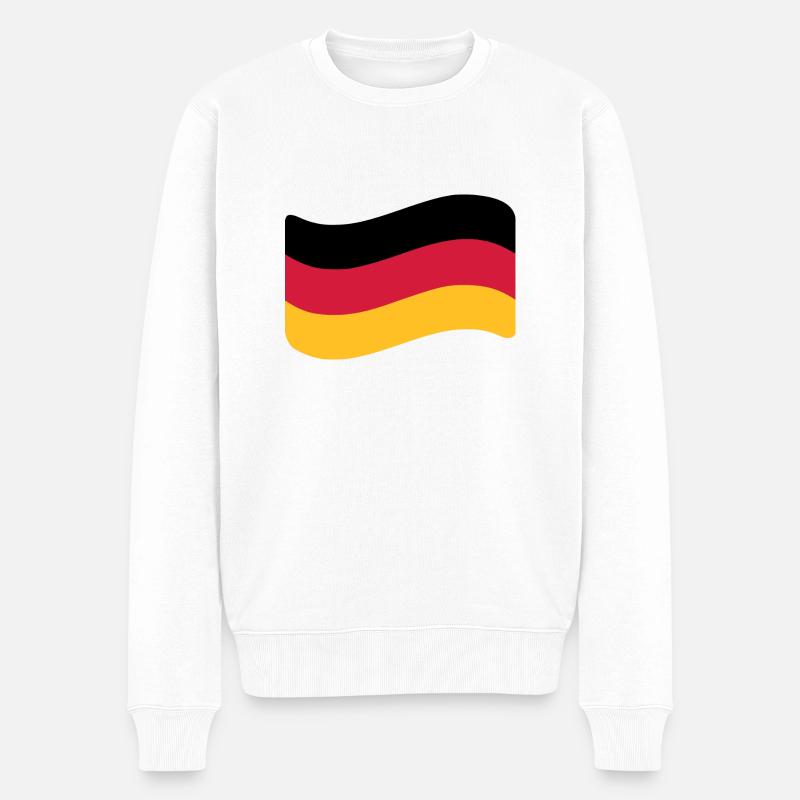 Deutschland Fahne - Männer Premium Bio Pullover - Weiß