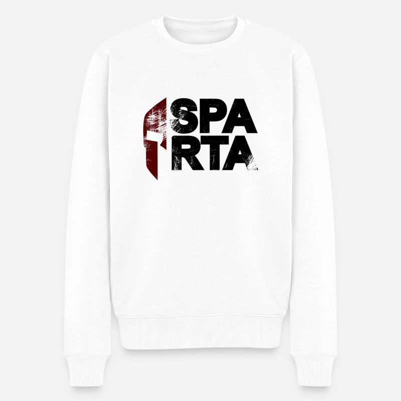 Sparta - Männer Premium Bio Pullover - Weiß