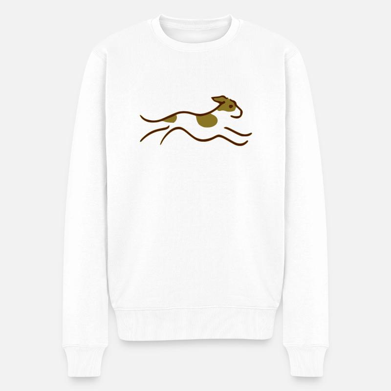 Kromfohrländer - Männer Premium Bio Pullover - Weiß