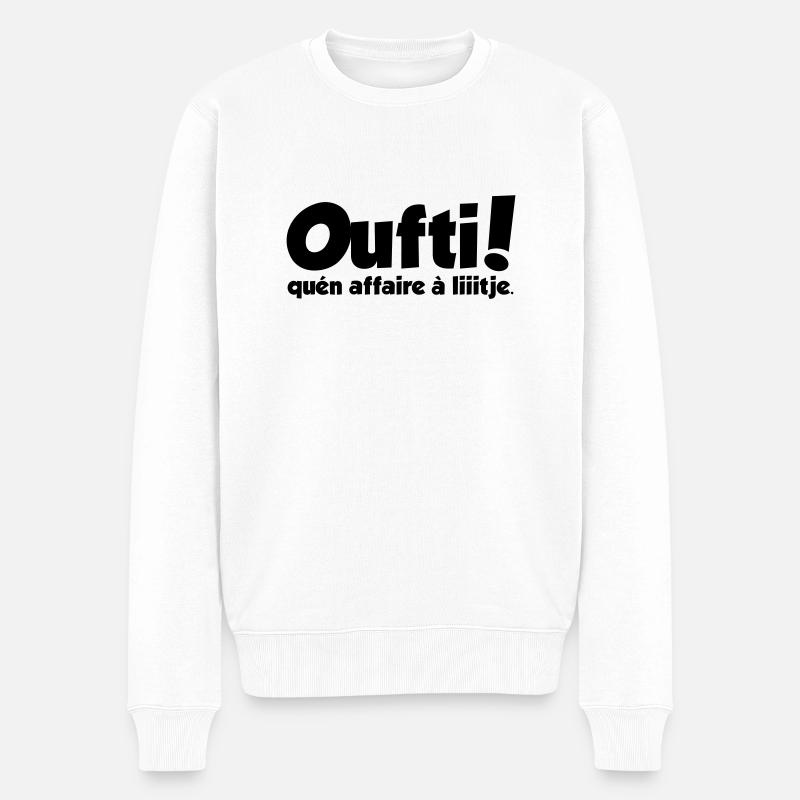 oufti_qun_affaire_a_litje - Pull Premium bio Homme - blanc