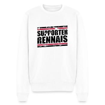 Supporter Rennais vintage - Pull Premium bio Homme - blanc - Devant - Thijin (182cm)