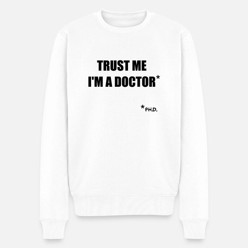 Trust me - Pull Premium bio Homme - blanc