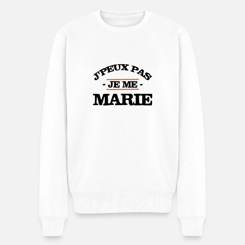 Je me marie evg cadeau - Pull Premium bio Homme - blanc