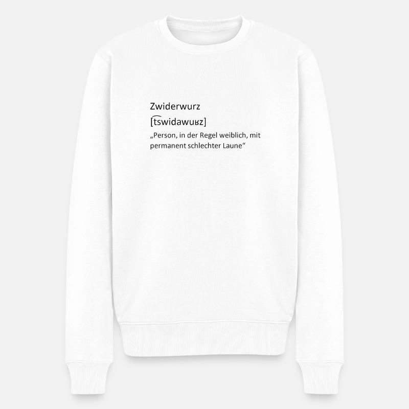 Zwiderwurz - Männer Premium Bio Pullover - Weiß
