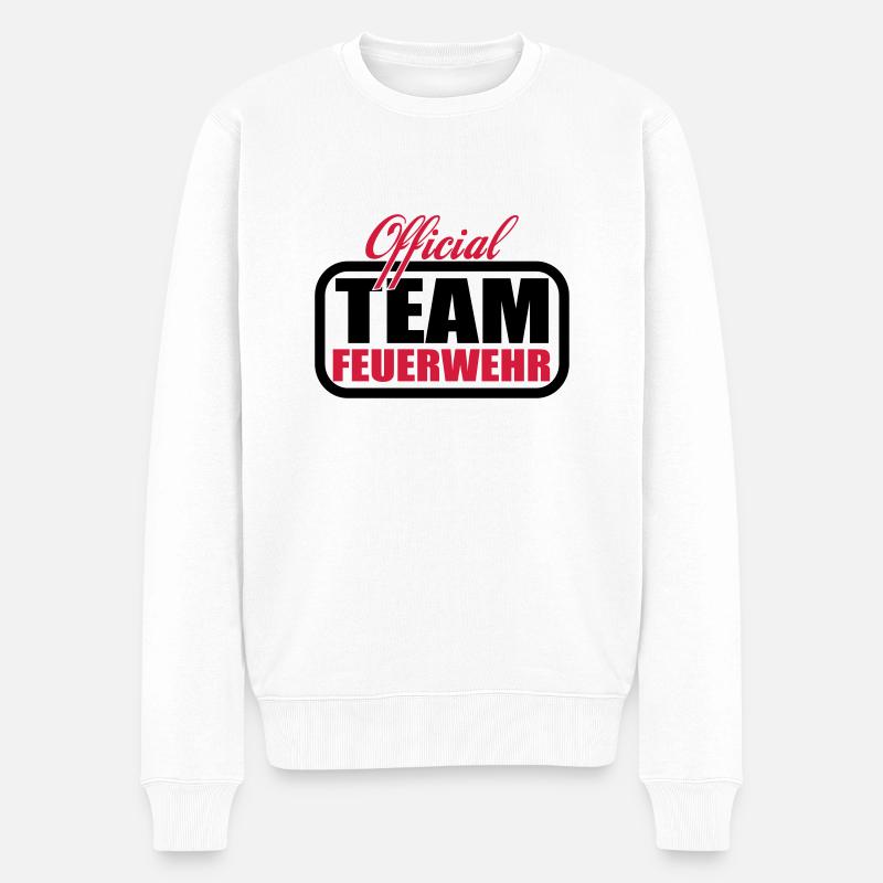 team Feuerwehr - Männer Premium Bio Pullover - Weiß