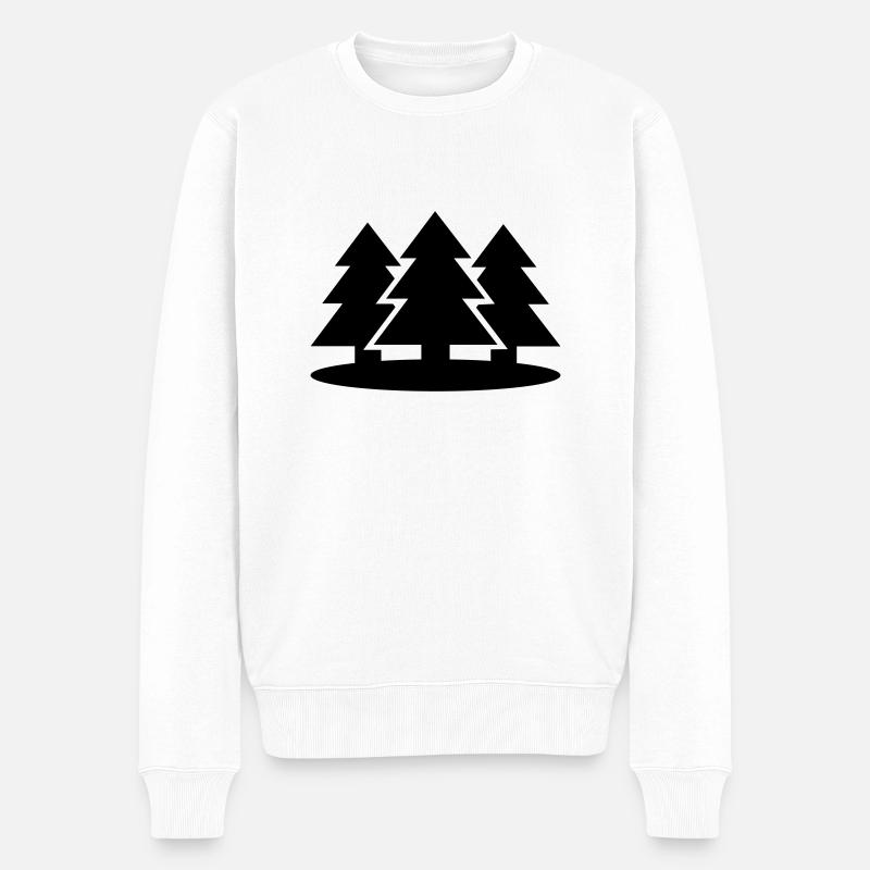 Baum - Männer Premium Bio Pullover - Weiß