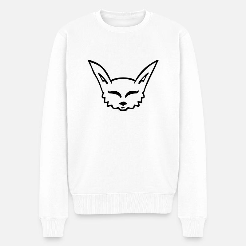 Fuchs - Männer Premium Bio Pullover - Weiß
