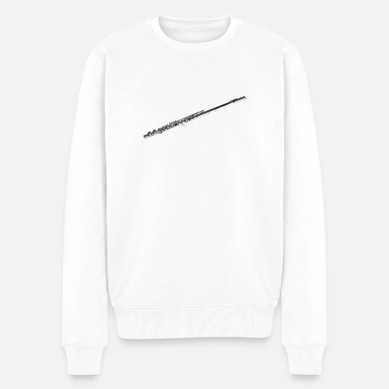 Flûte transversale - Pull Premium bio Homme - blanc
