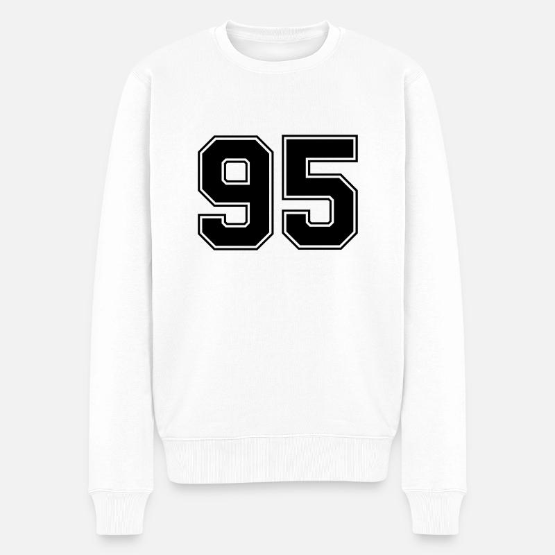 95 - Männer Premium Bio Pullover - Weiß
