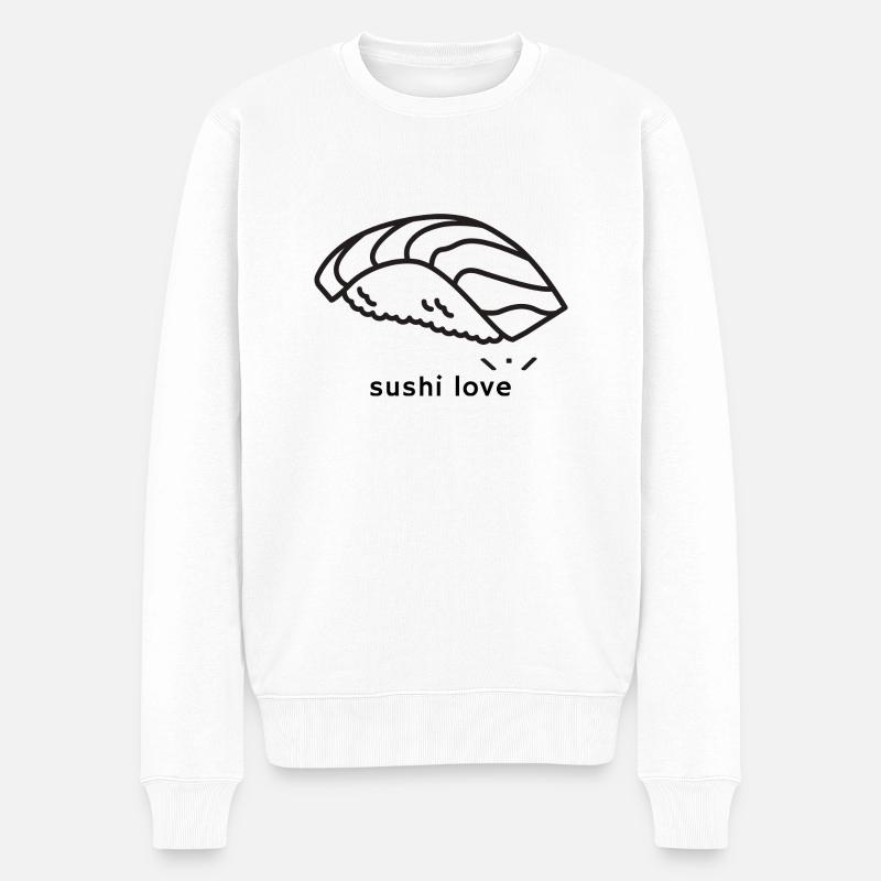 Sushi - Männer Premium Bio Pullover - Weiß