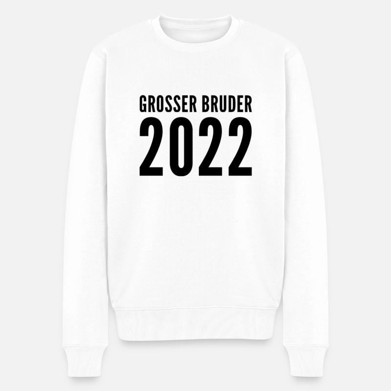 Grosser Bruder 2022 - Männer Premium Bio Pullover - Weiß