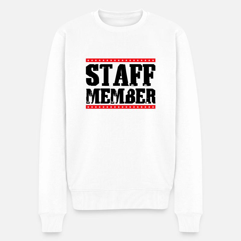 staff member - Männer Premium Bio Pullover - Weiß