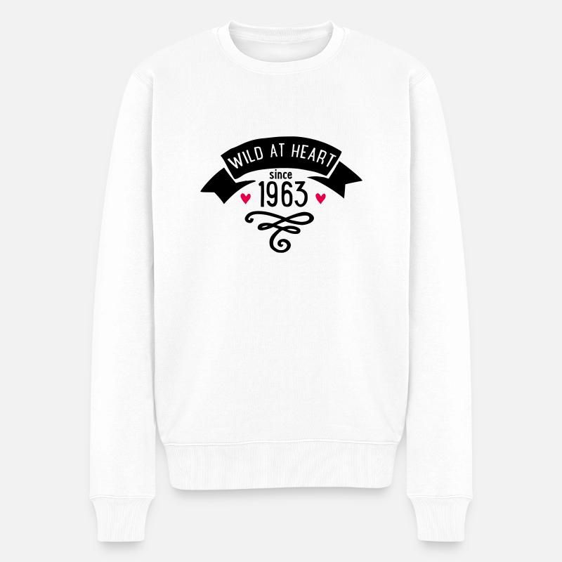 1963 - Männer Premium Bio Pullover - Weiß