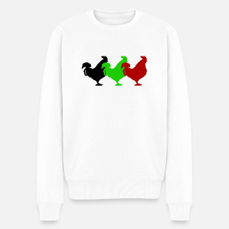 hahn - Männer Premium Bio Pullover - Weiß