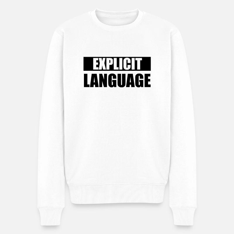 Langage grossier - Pull Premium bio Homme - blanc