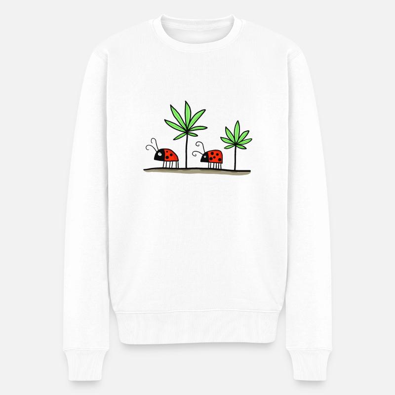 Glückskäfer - Glückskiffer - Männer Premium Bio Pullover - Weiß