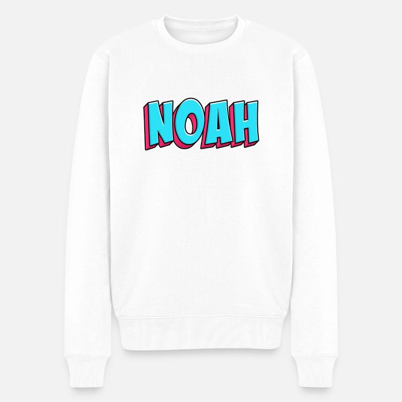 Motif du nom : Noé - Pull Premium bio Homme - blanc
