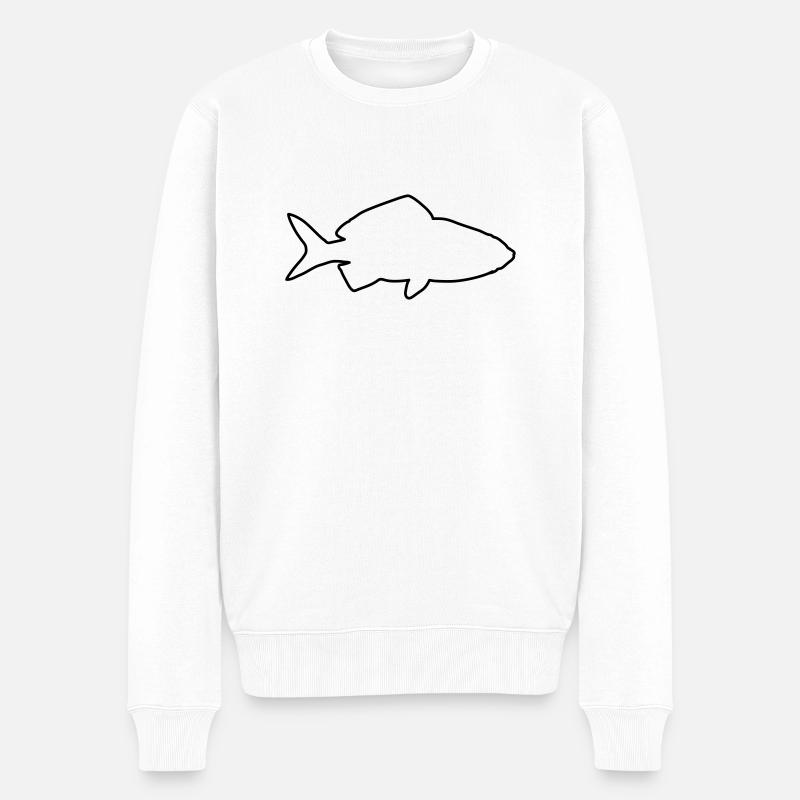 Poisson rouge 1 - Pull Premium bio Homme - blanc