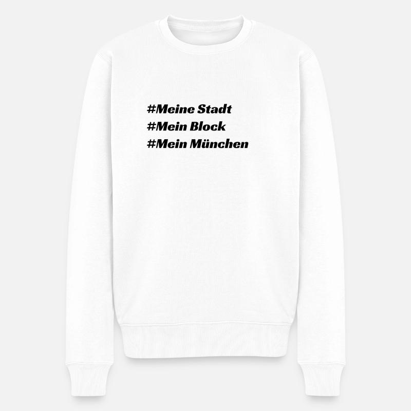 München - Männer Premium Bio Pullover - Weiß