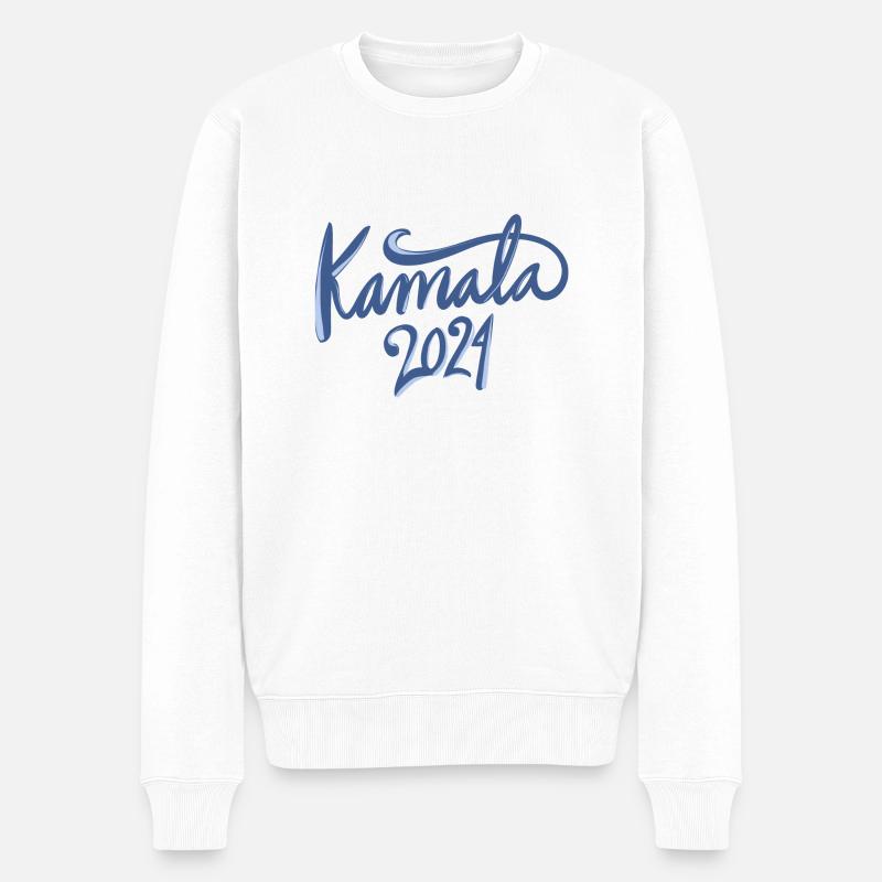 Kamala 2024 - Männer Premium Bio Pullover - Weiß