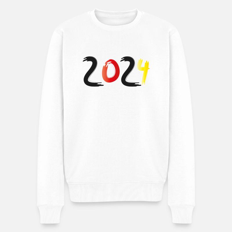 2024 - Männer Premium Bio Pullover - Weiß