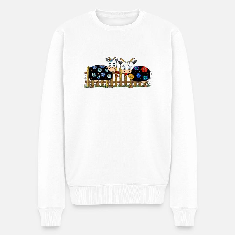 Vaches - Pull Premium bio Homme - blanc