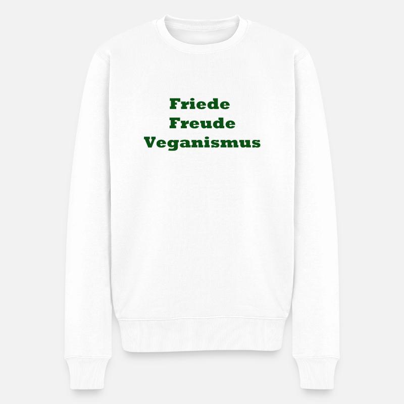 Veganismus - Männer Premium Bio Pullover - Weiß