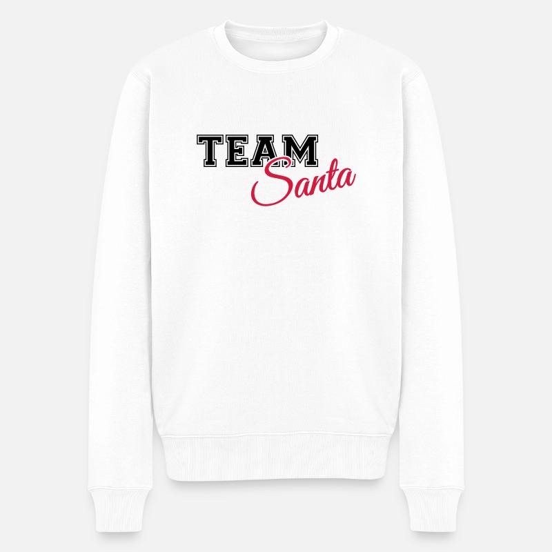 Team Santa - Männer Premium Bio Pullover - Weiß