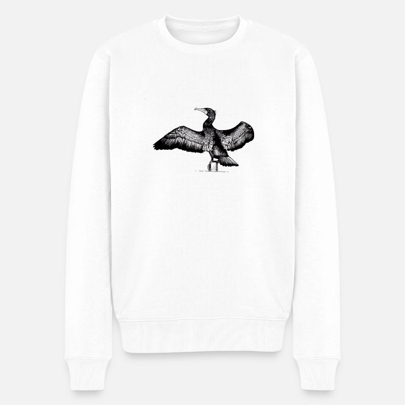Kormoran - Männer Premium Bio Pullover - Weiß