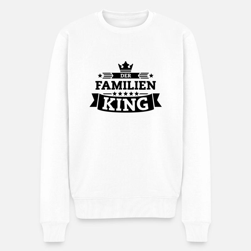 Der Familien-King - Männer Premium Bio Pullover - Weiß