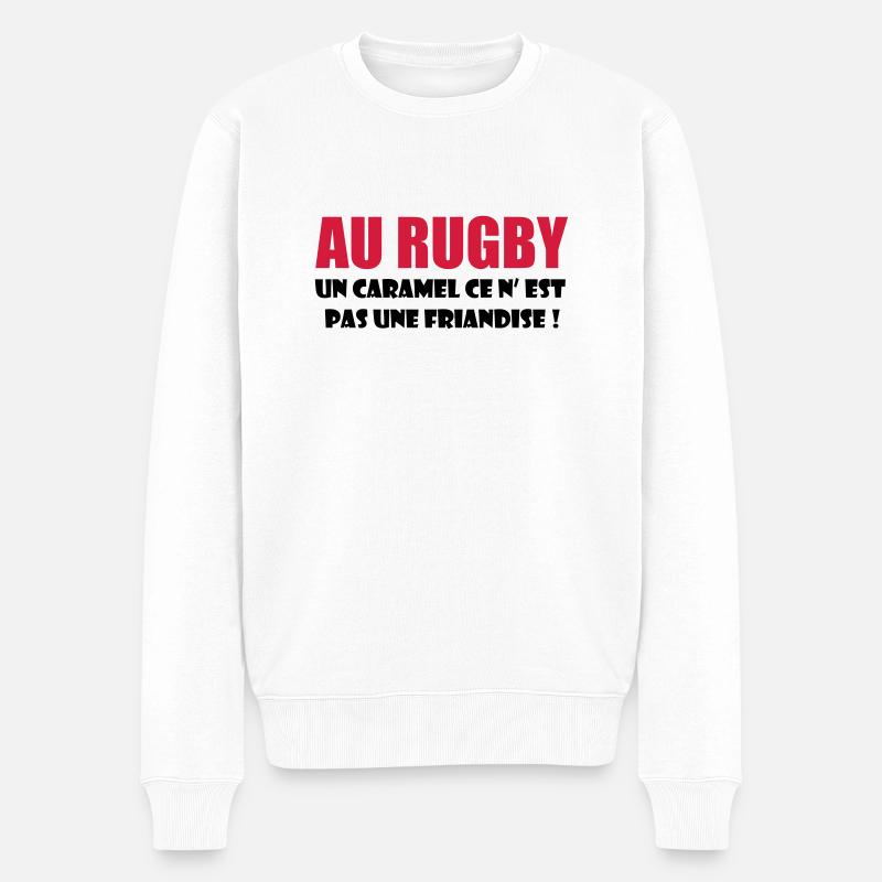 rugby - Men's Premium Organic Jumper - white
