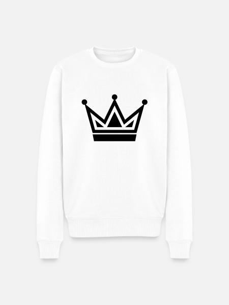crown8 - Men's Premium Organic Jumper - white