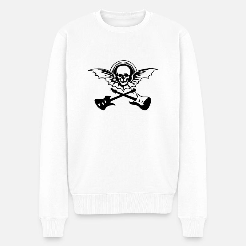 flugschaedel_092011_a_1c - Männer Premium Bio Pullover - Weiß