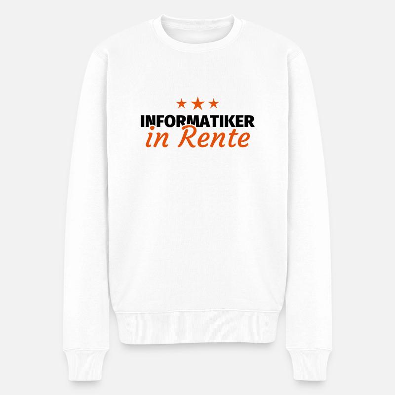 Informatiker Rente - Männer Premium Bio Pullover - Weiß