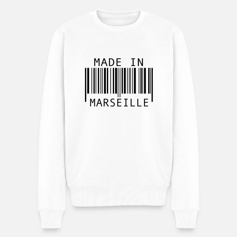 Made in Marseille - Männer Premium Bio Pullover - Weiß