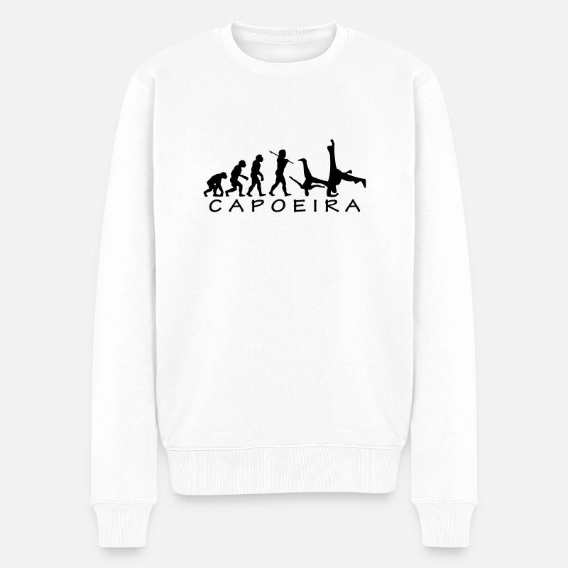 Capoeira Evolution - Männer Premium Bio Pullover - Weiß