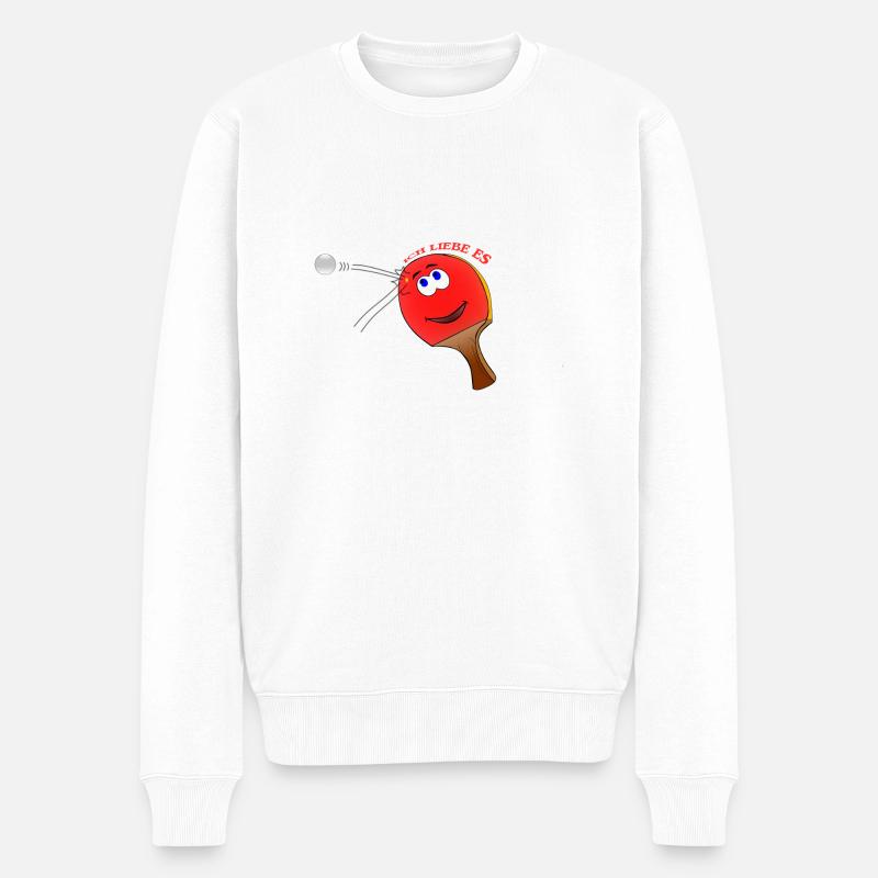 tennis de table - Pull Premium bio Homme - blanc