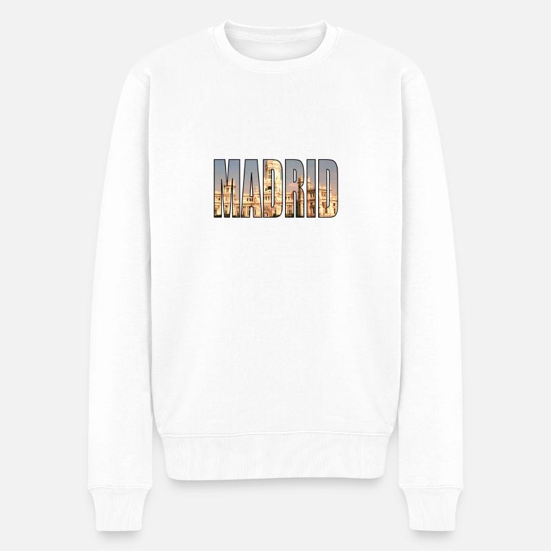 MADRID ESPAGNE - Pull Premium bio Homme - blanc