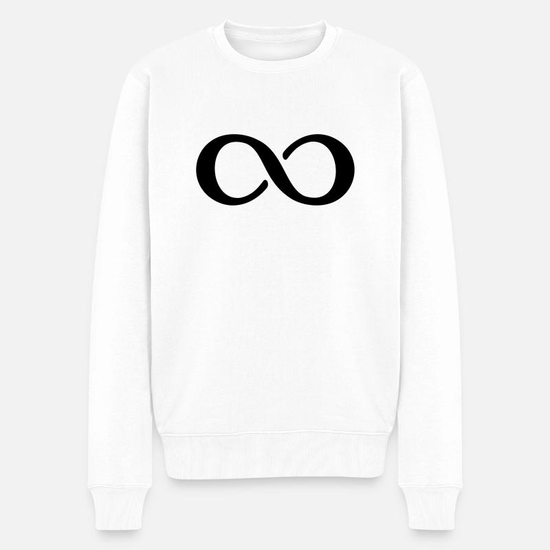 Symbol Unendlichkeit - Männer Premium Bio Pullover - Weiß