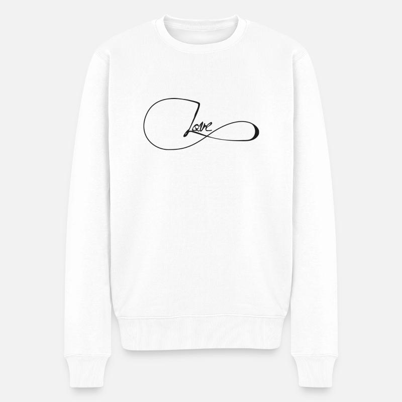 Infinity Love - Männer Premium Bio Pullover - Weiß