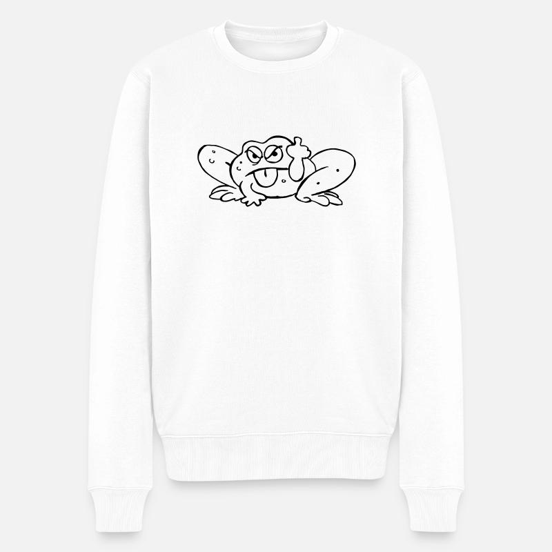 Crapeaud pulls the tongue - Men's Premium Organic Jumper - white